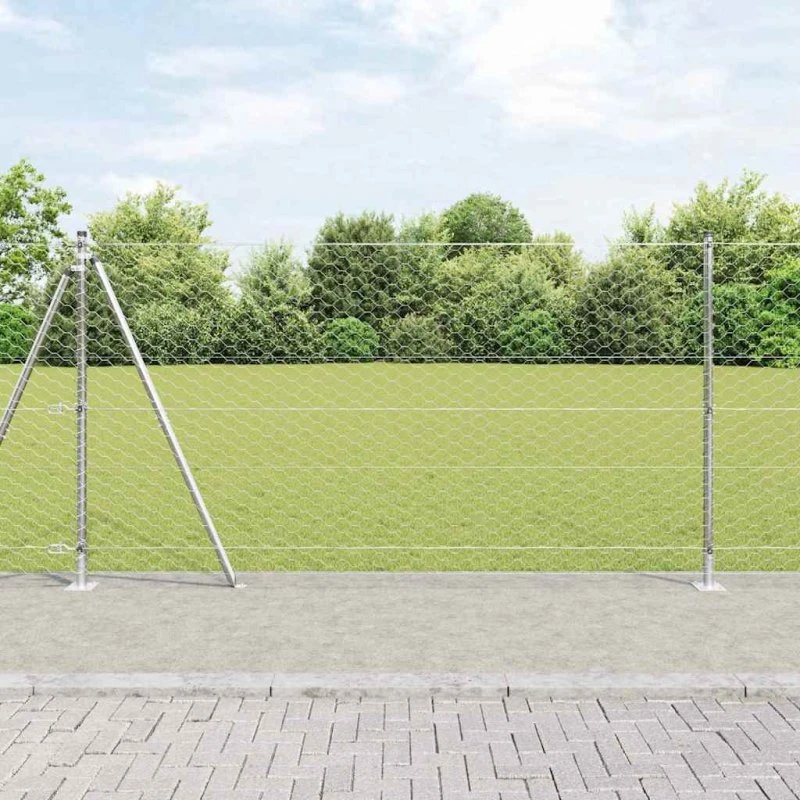vidaXL Hegnspæl Sølv 1,2 x 100 m