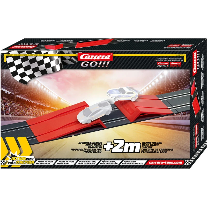 Carrera GO!!! Action Pack 1:43 – springrampe + 6x 342 mm