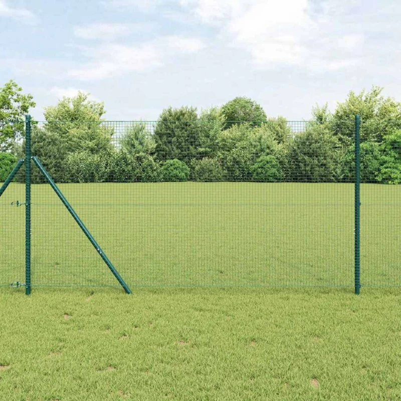 vidaXL Hegnspæl Grøn 1,4 x 50 m Stål