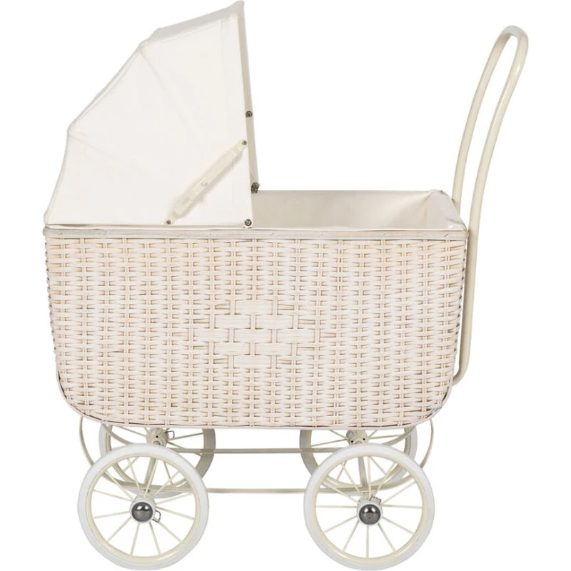 Dukkevogn Retro Flet - creme