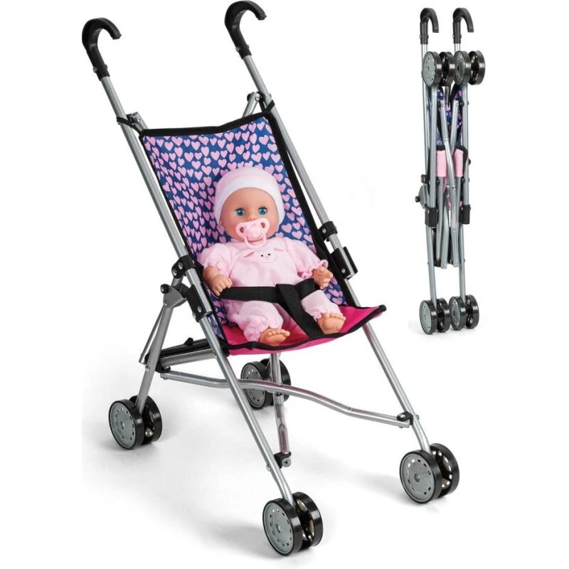 Baby Love Paraplyklapvogn til dukke 30-43 cm