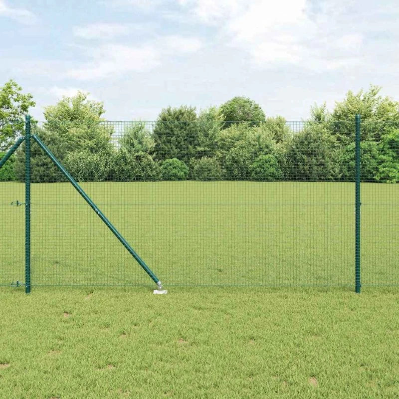 vidaXL Hegnspæl Grøn 1,2 x 50 m Stål