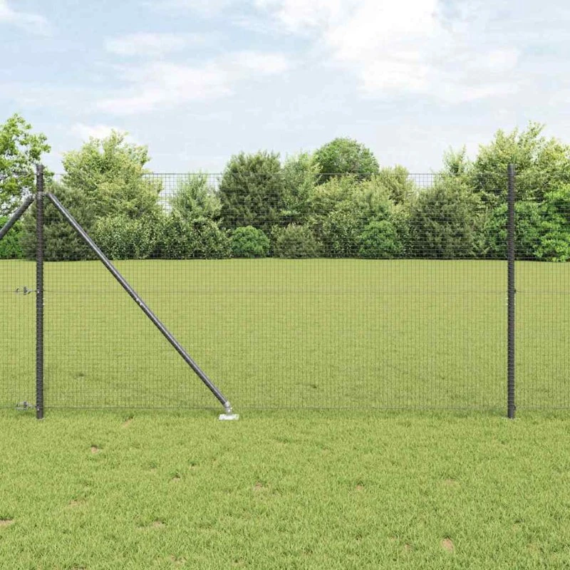 vidaXL Hegnspæl Grå 1,2 x 10 m Stål