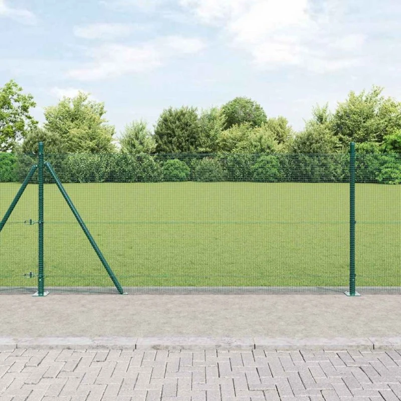 vidaXL Hegnspæl Grøn 1 x 25 m Stål
