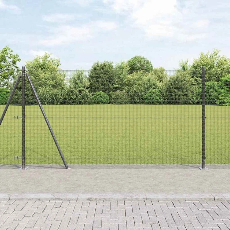 vidaXL Hegnspæl Grå 1,2 x 10 m Stål