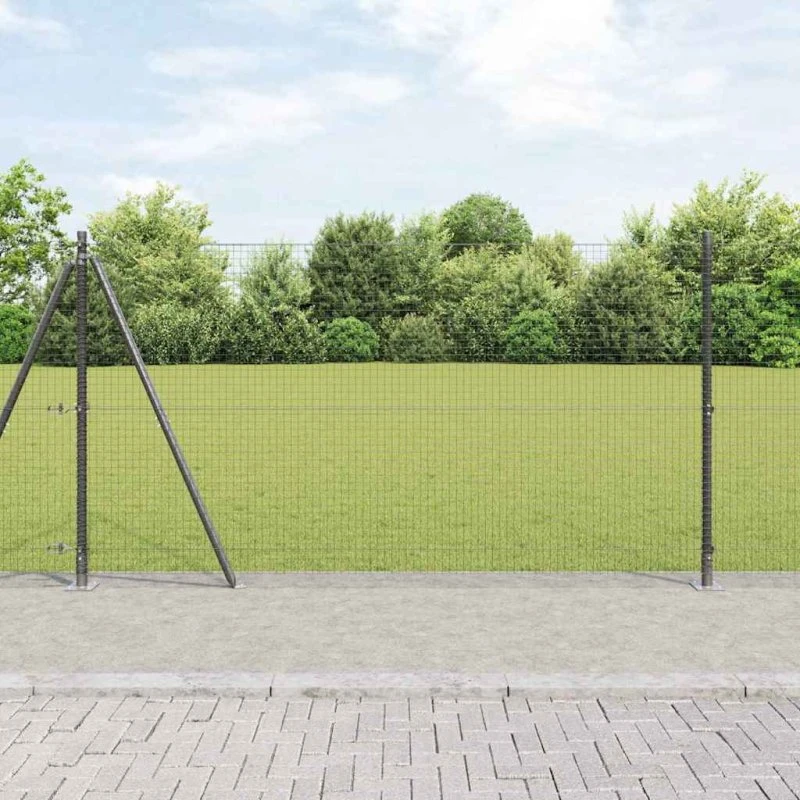 vidaXL Hegnspæl Grå 1,2 x 10 m Stål