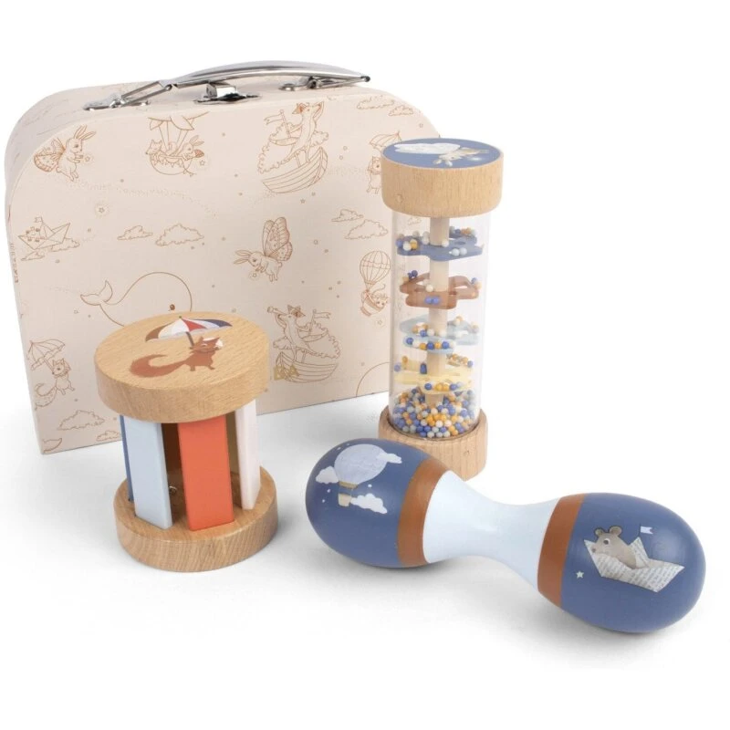 FILIBABBA My First trælegesæt – sanselegetøj med papkuffert