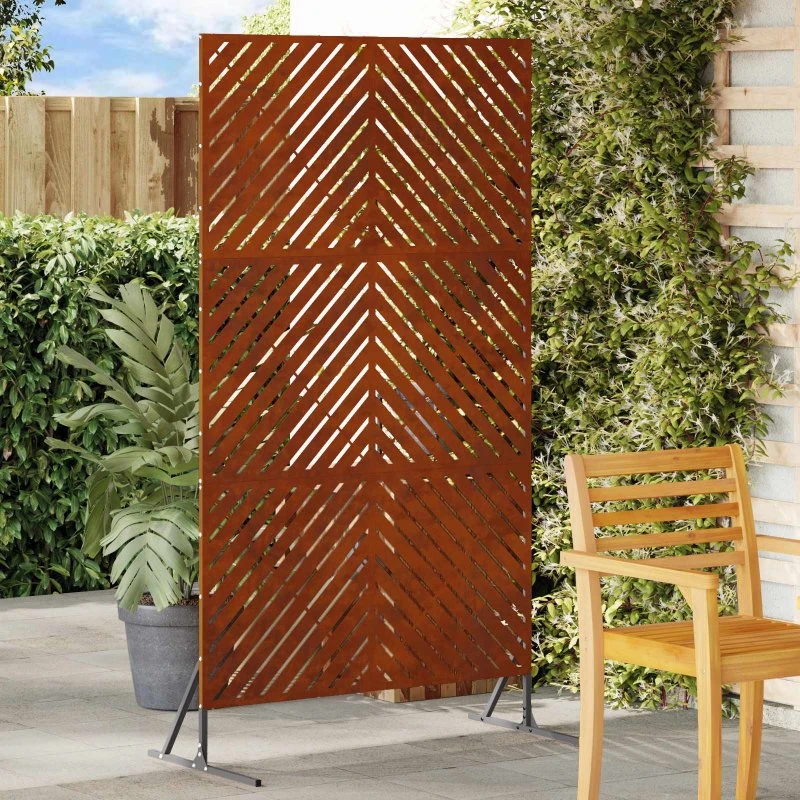 vidaXL Privatlivsskærm Grå 100 x 50 x 180 cm Stål