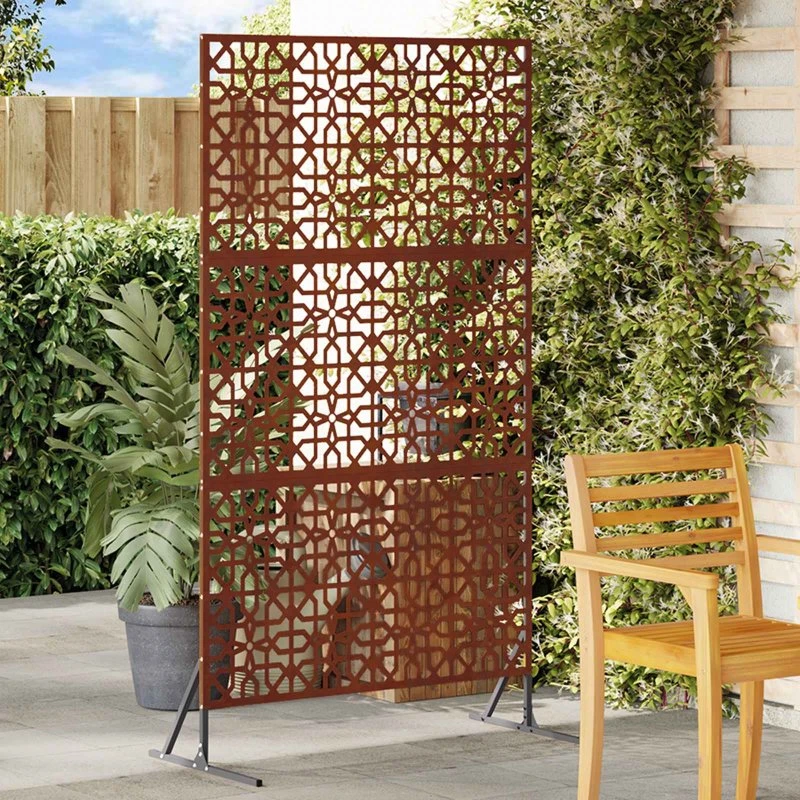 vidaXL Privatlivsskærm Grå 100 x 50 x 180 cm Cortenstål