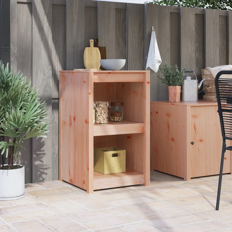 vidaXL Køkkenskab MEPPEL Brun 55x55x92 cm Massiv Fyrretræ