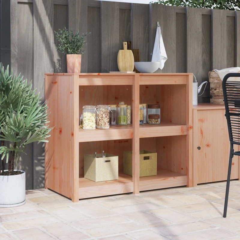 vidaXL Køkkenskab MEPPEL Brun 106 x 55 x 92 cm Massiv fyrretræ