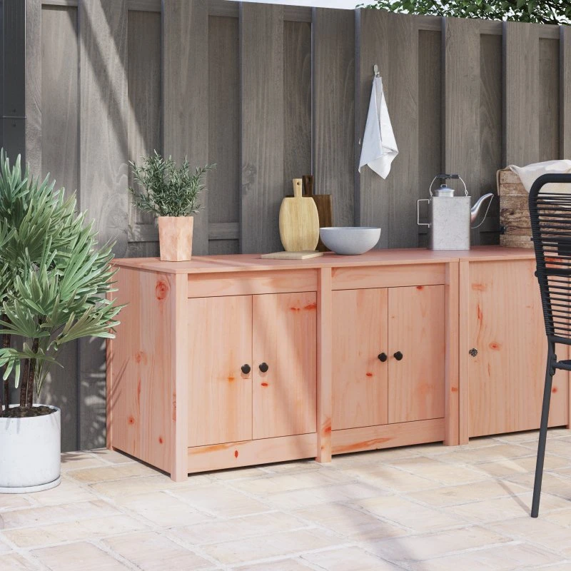 vidaXL Køkkenskab MEPPEL Brun 106 x 55 x 64 cm Massivt fyrretræ
