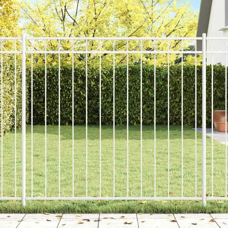 vidaXL Element til hegn ASSEN Hvid 170 x 150 cm Stål