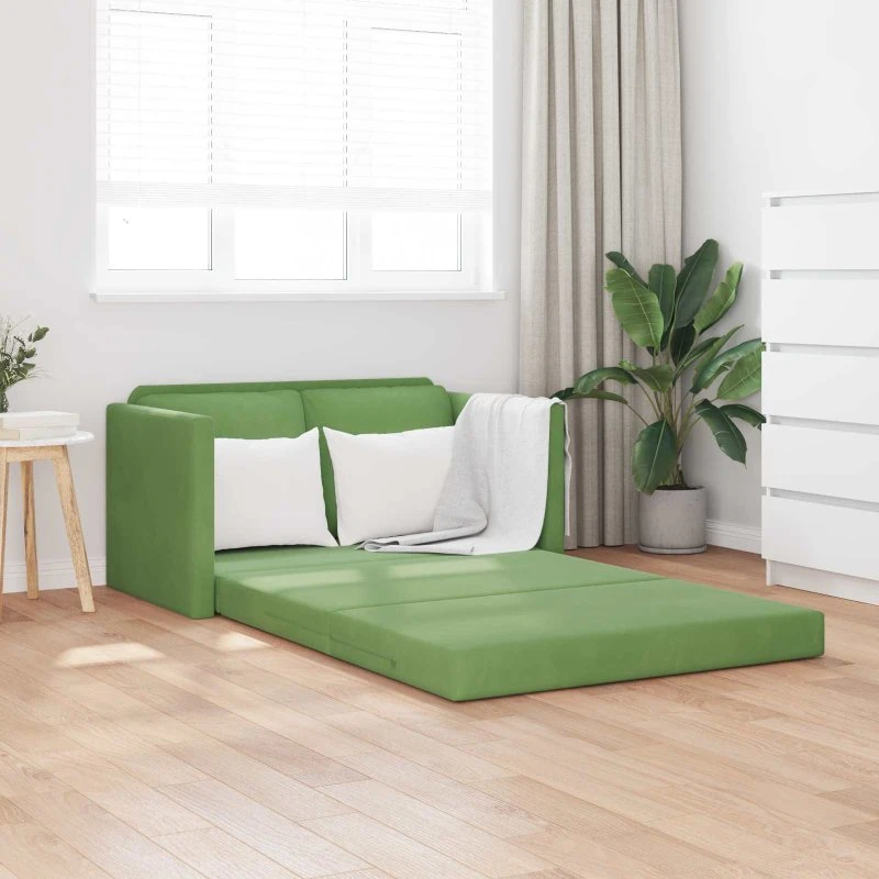 vidaXL Sovesofa Lys Grøn 204 x 122 x 60 cm Fløjl