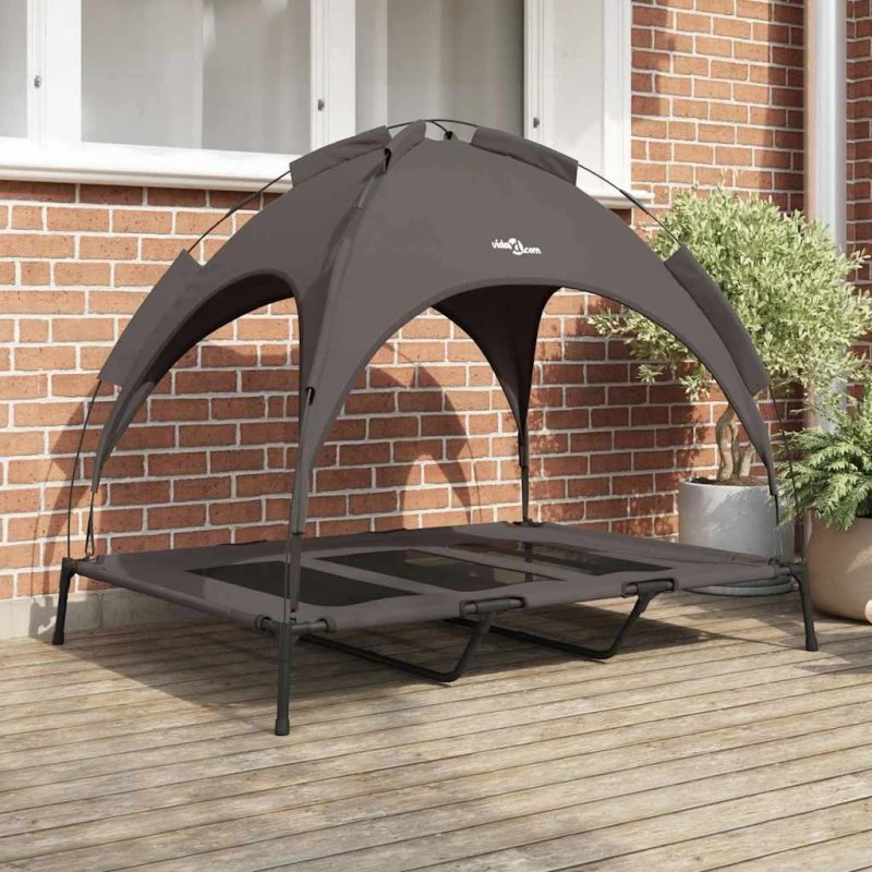 vidaXL Hundeseng Brun 122 x 93 x 106,5 cm Stål