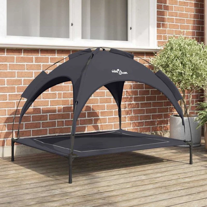 vidaXL Hundeseng Sort 104 x 86 x 84,5 cm Stål