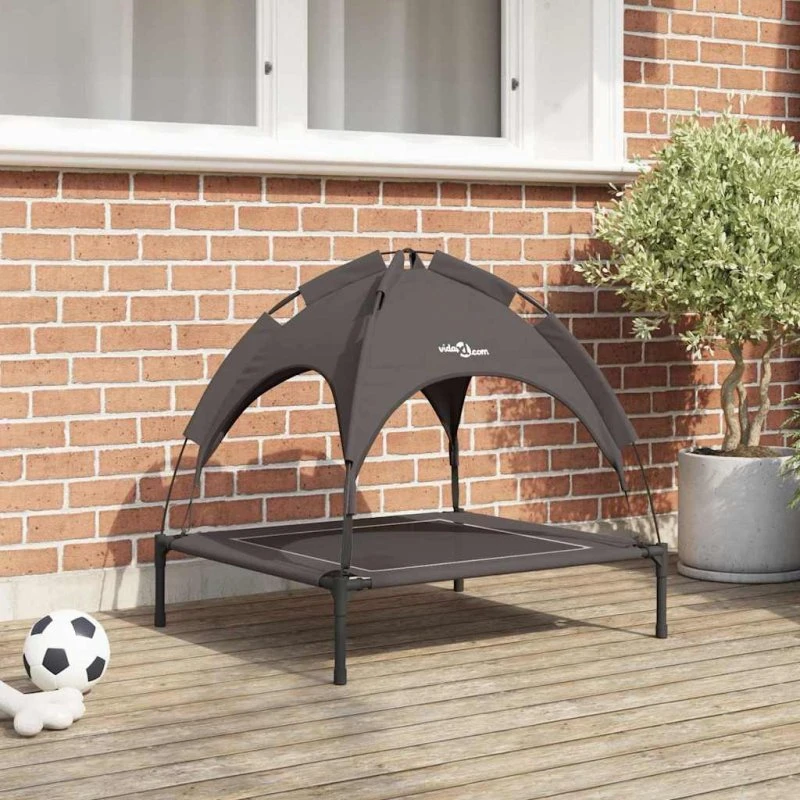 vidaXL Hundeseng Brun 71 x 64 x 71 cm med Stålramme