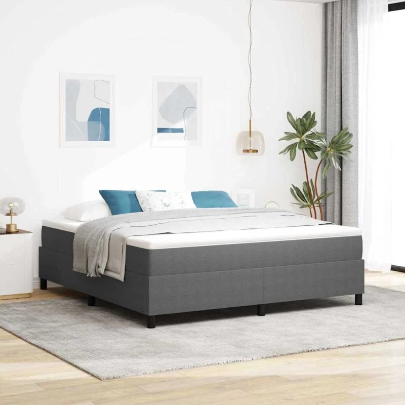vidaXL Box Spring Seng Lys Grå/Hvid 180x200 cm