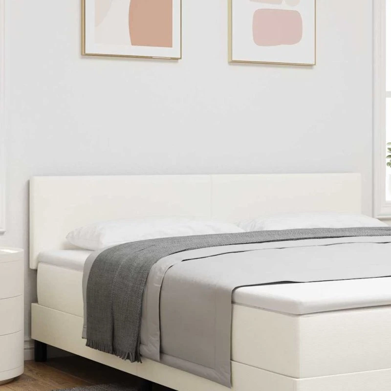 vidaXL LED-sengegavl creme 180 cm med lysstrimler