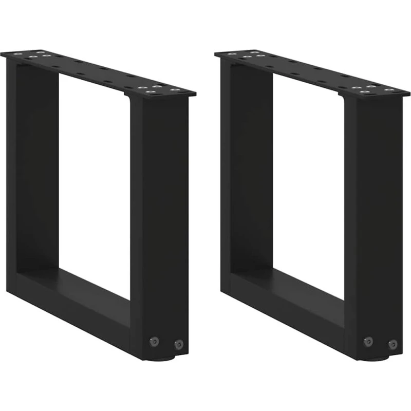 vidaXL sofabordsben U-formet 2 stk. sort 40x(30-31) cm stål