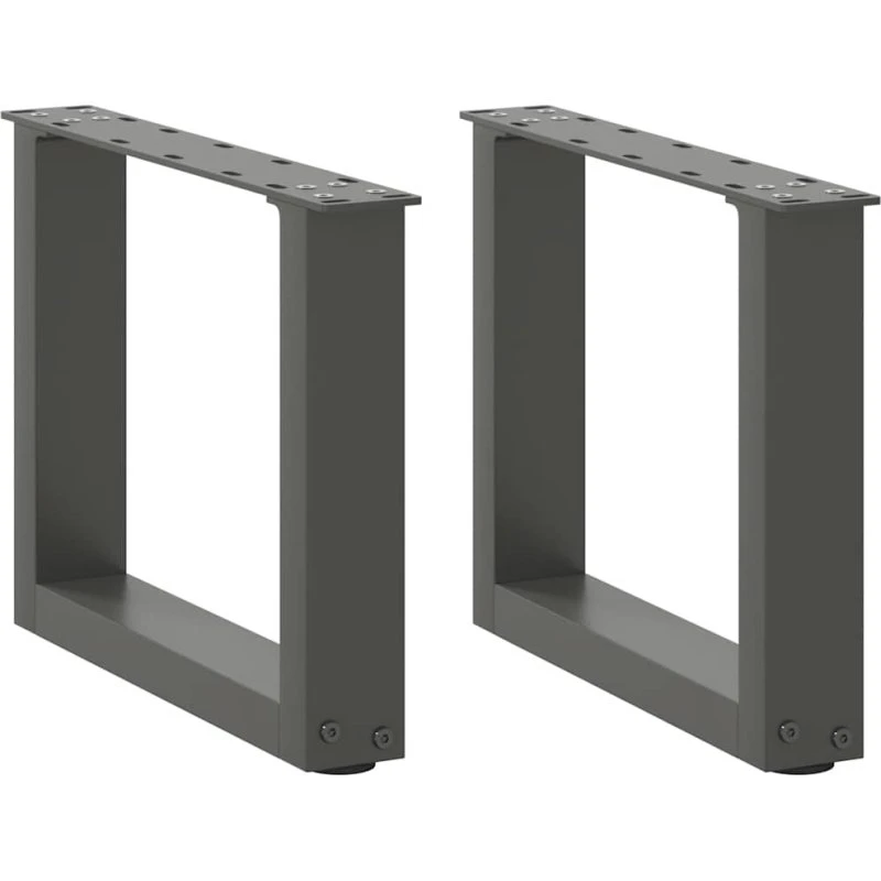 vidaXL sofabordsben U-formet 2 stk. antracit 40x(30-31) cm stål