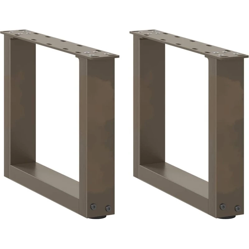 vidaXL U-Formet Sofabordsben 2 stk. Naturstål 40x(30-31) cm