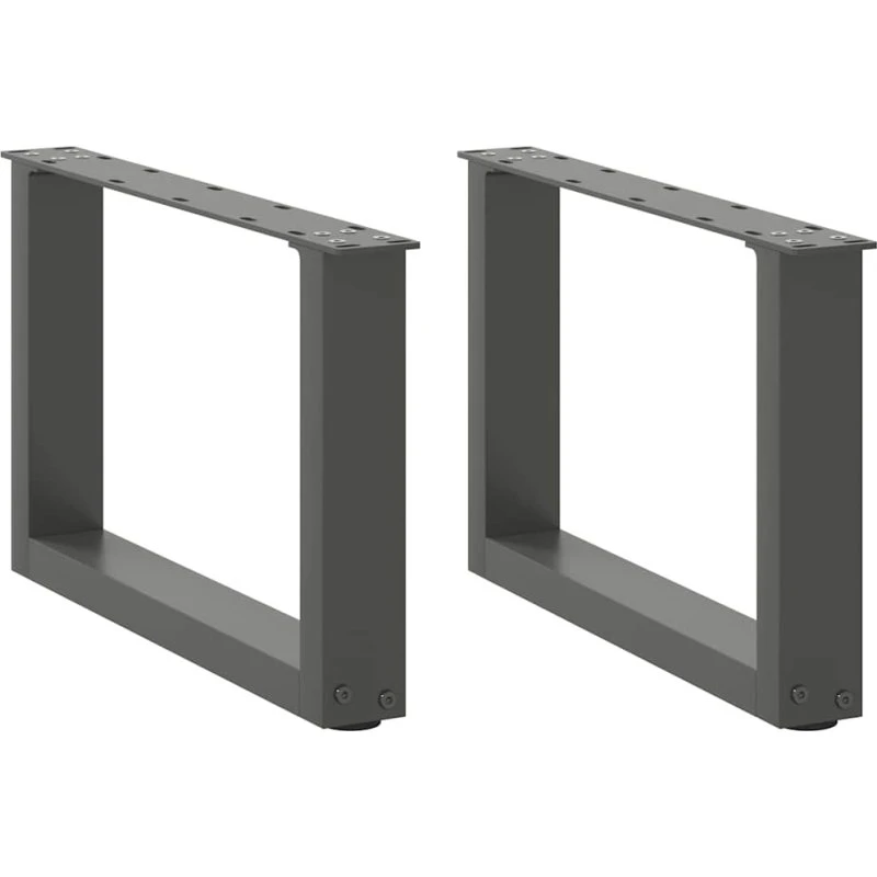 vidaXL sofabordsben U-formet 2 stk. antracit 50x(30-31) cm stål