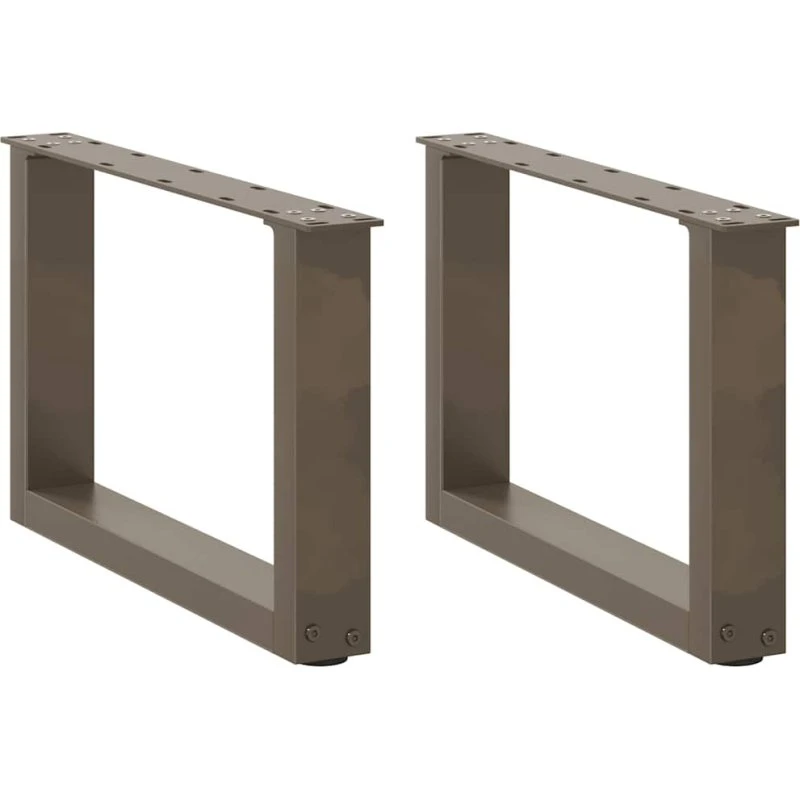 vidaXL U-Formet Sofabordsben 2 stk. Naturstål 50x(30-31) cm