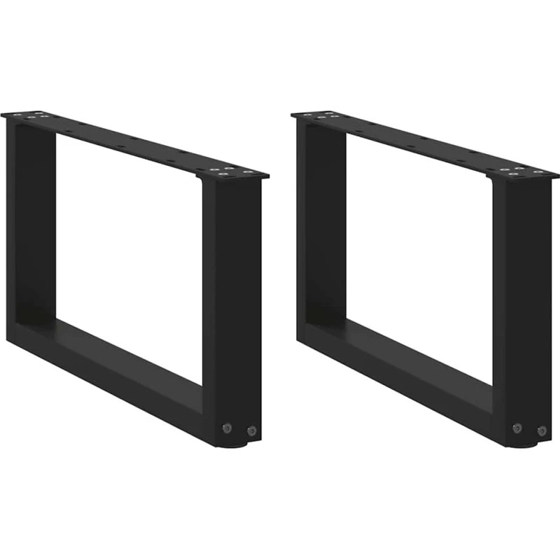 vidaXL sofabordsben U-formet 2 stk. sort 60 x (30-31) cm stål