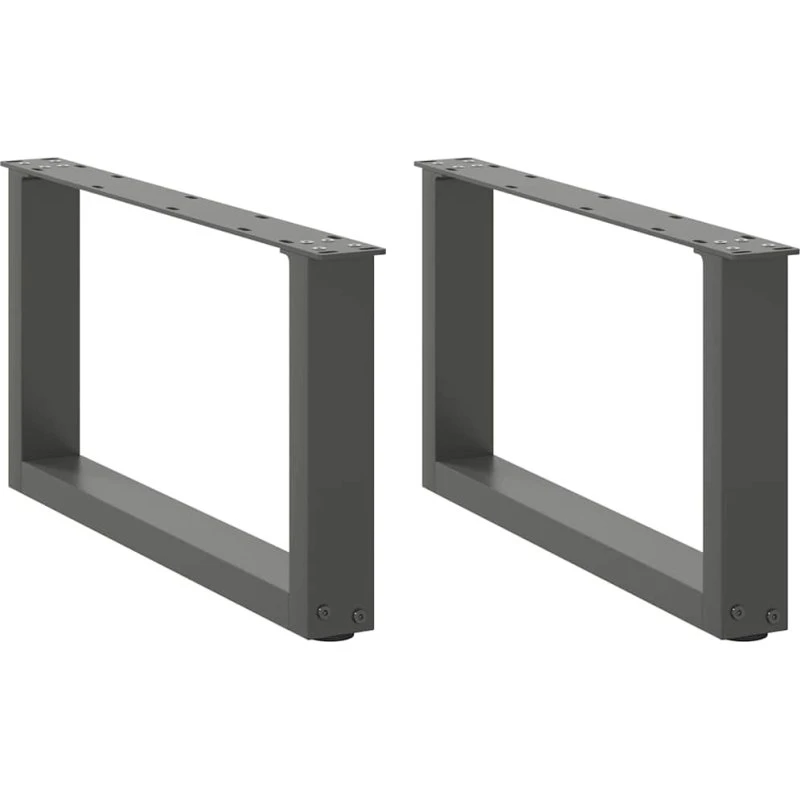 vidaXL sofabordsben U-formet 2 stk. antracit 70x(30-31) cm stål