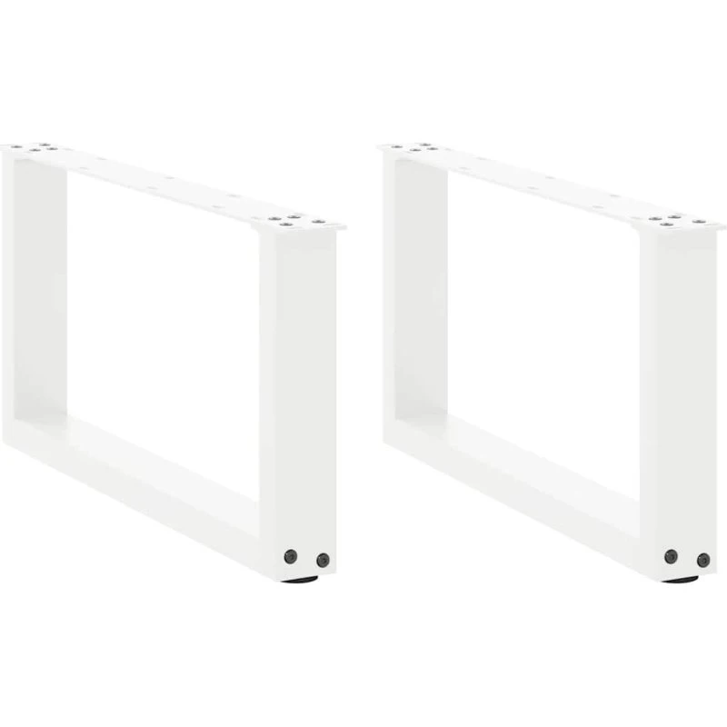 vidaXL sofabordsben U-formet 2 stk. hvid 70x(30-31) cm stål