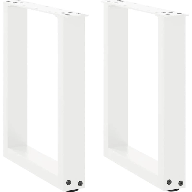 vidaXL sofabordsben U-formet 2 stk. hvid 38 x (42-43) cm stål