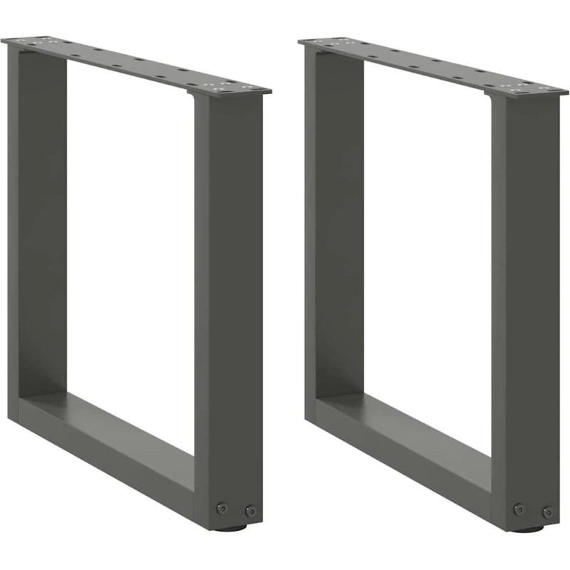 vidaXL sofabordsben U-formet 2 stk. antracit 50x(42-43) cm stål