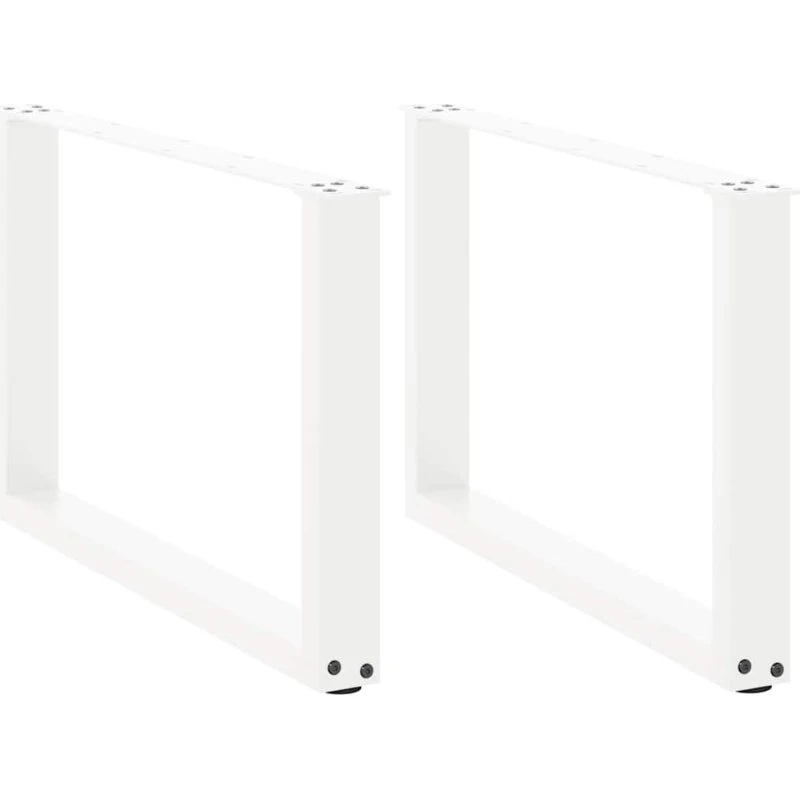 vidaXL sofabordsben U-formet 2 stk. hvid 60 x (42-43) cm stål