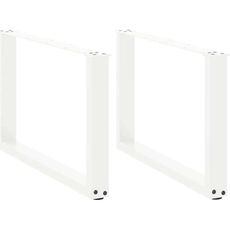 vidaXL sofabordsben U-formet 2 stk. hvid 70 x (42-43) cm stål