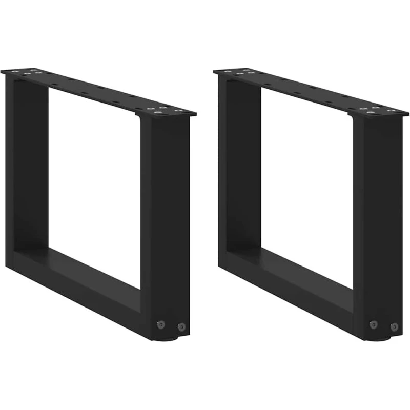 U-Formet Sofabordben Sort 50x(72-73) cm Stål