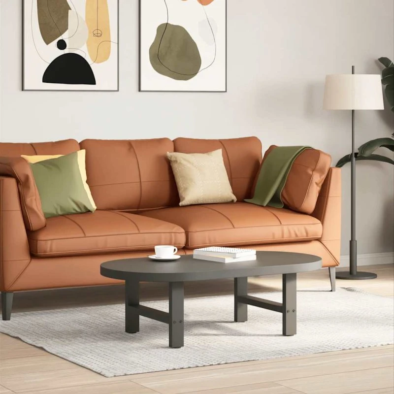 vidaXL sofabordsben antracit 2 stk. 50x(30-31) cm stål