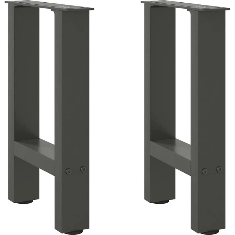 vidaXL sofabordsben antracit 2 stk. 38 x (42-43) cm stål