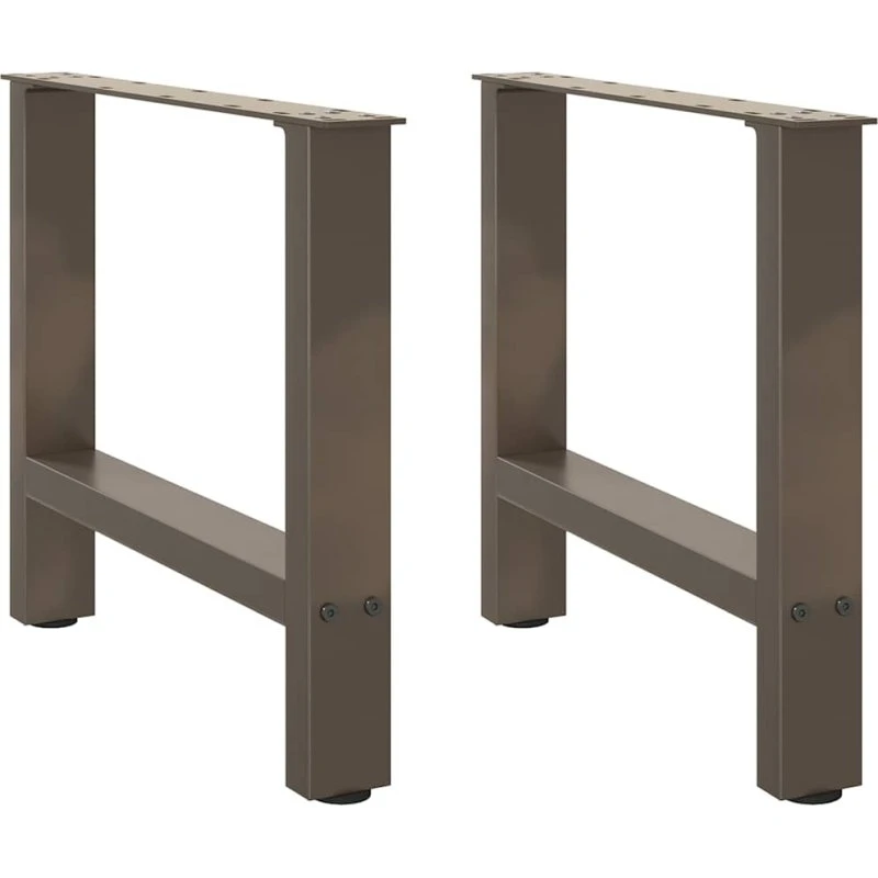 vidaXL sofabordsben naturstål 2 stk. 60x(42-43) cm