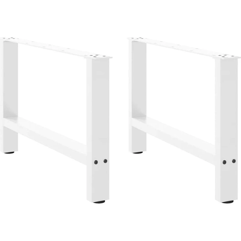 vidaXL sofabordsben hvid 2 stk. 70 x (42-43) cm stål
