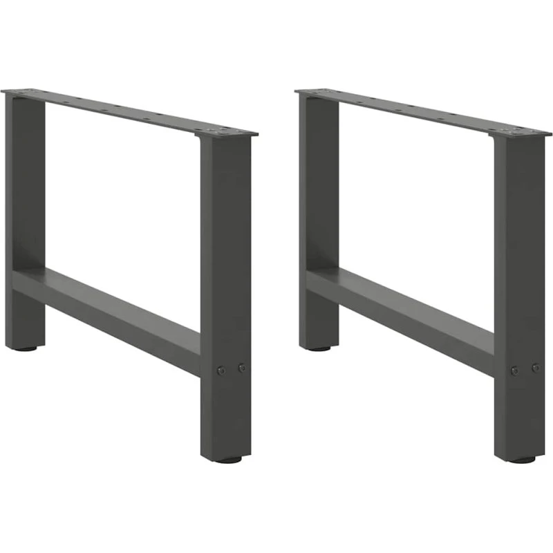 vidaXL sofabordsben antracit 2 stk. 70 x (42-43) cm stål
