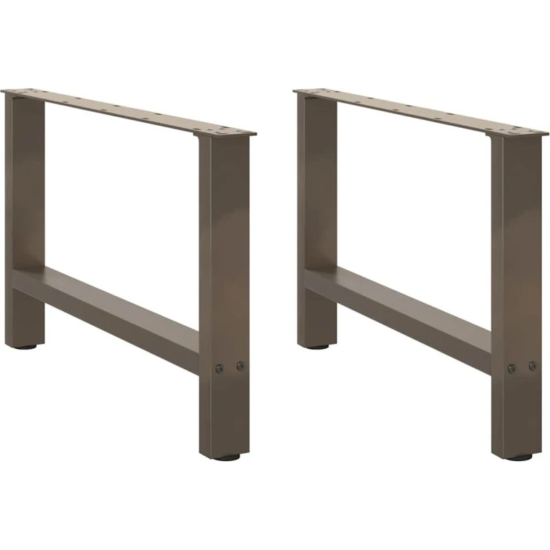 vidaXL sofabordsben naturstål 2 stk. 70x(42-43) cm
