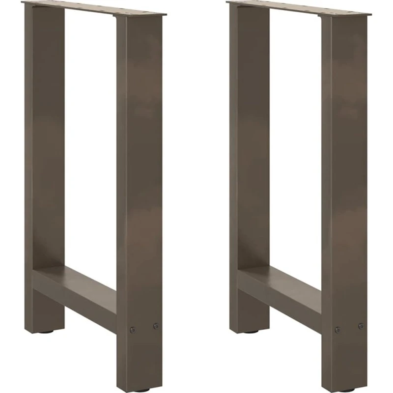 vidaXL spisebordsben naturstål 2 stk. 50x(72-73) cm
