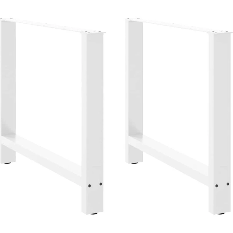 vidaXL Spisebordsben Hvide 2 stk. 90x(72-73) cm Stål