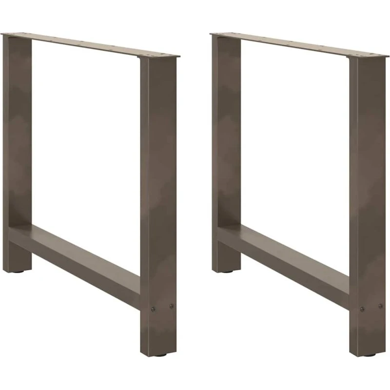 vidaXL Spisebordsben Naturstål 2 stk. 90x(72-73) cm