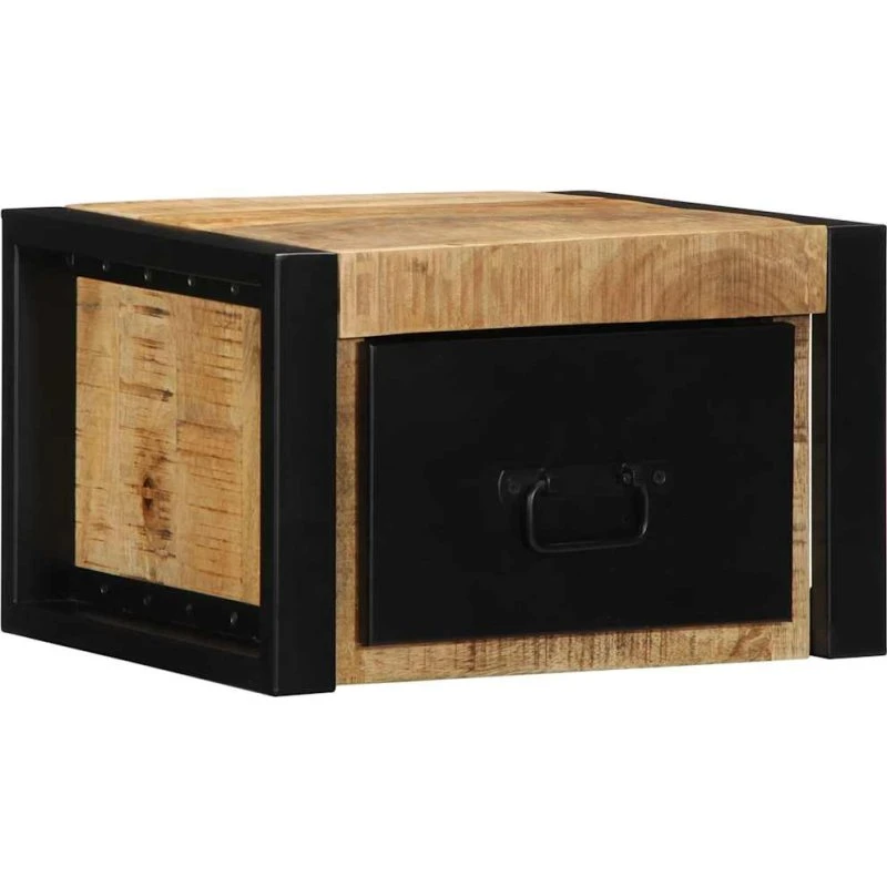 vidaXL Sengeskabe 2 stk 40x35x25 cm massivt ru mangotræ