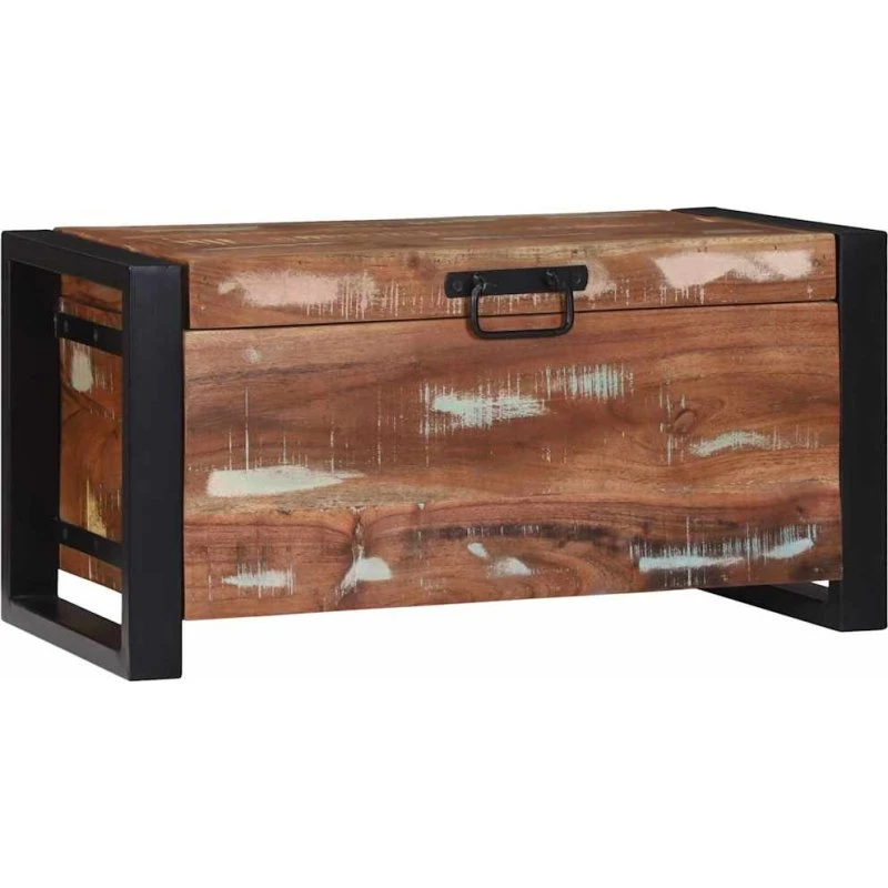vidaXL Opbevaringskiste 60x30x30 cm Brun Massivt Genbrugstræ