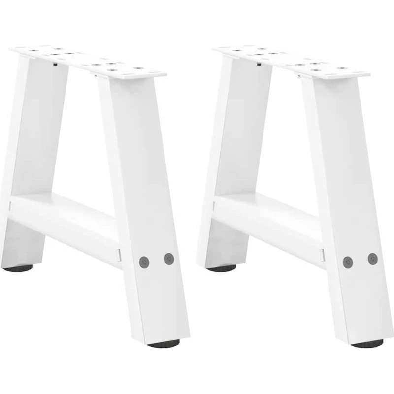vidaXL sofabordsben A-formet 2 stk. hvid 30x(30-31) cm stål