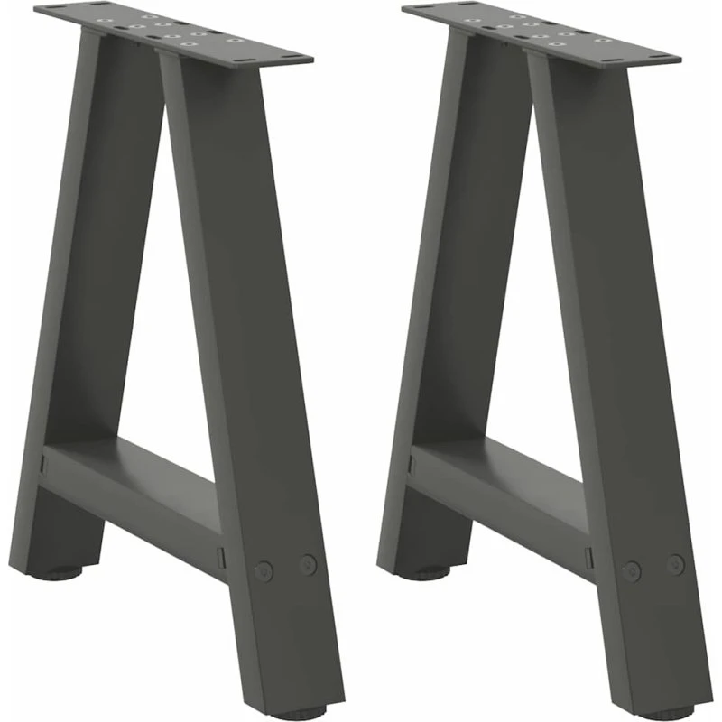 vidaXL sofabordsben A-formet 2 stk. antracit 50x(42-43) cm stål
