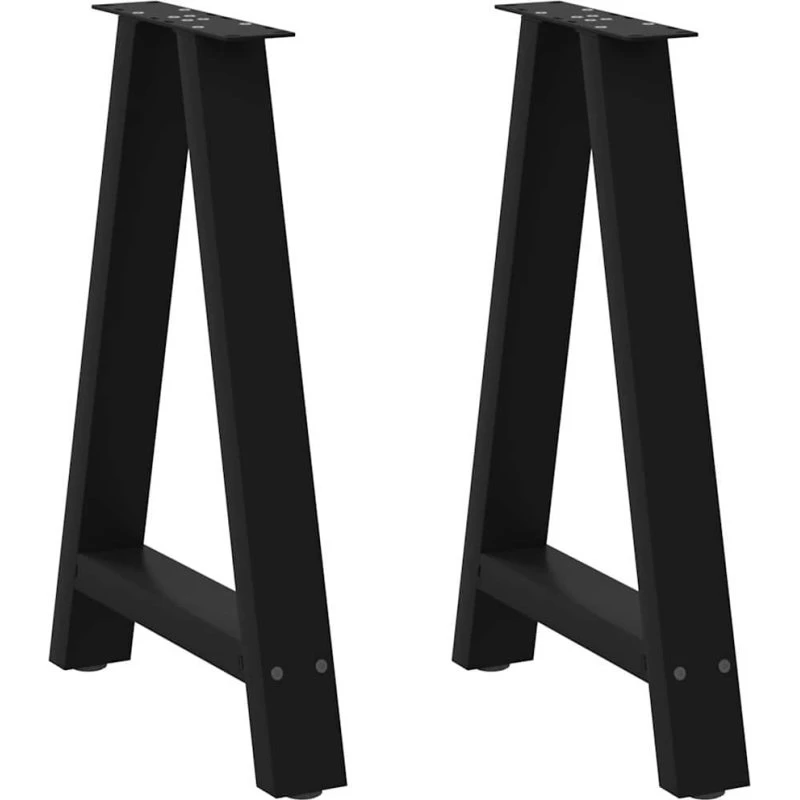 vidaXL spisebordsben A-formet 2 stk. sort 50x(72-73) cm stål